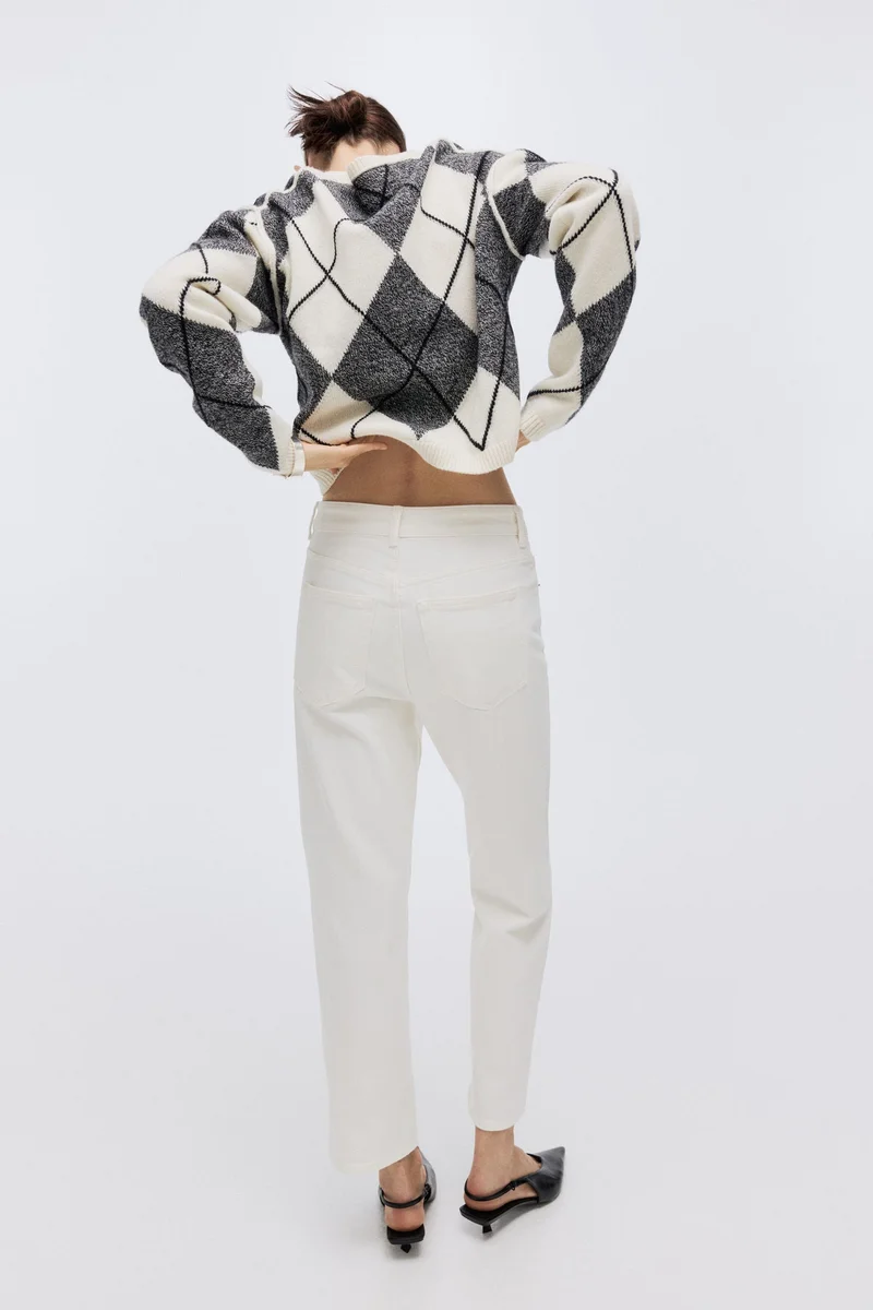H&M  Slim Mom High Ankle Jeans for Women | Best Price UAE